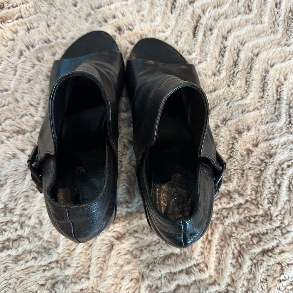 Marsell Black Leather Open Toe Ankle Boots Women’s Size 40/8.5 MSRP $1300+ - Picture 6 of 7